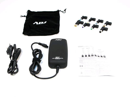 ADJ ALIMENTATORE MINI PER NOTEBOOK 90 W CON 8 CONNETTORI 3 PIN PORTA USB SELEZIONE VOLTAGGIO AUTOMATICA